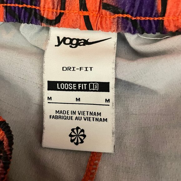 Nike Yoga Loose Fit Air Robbie Simon Shorts Mens Medium Orange Purple DM5936 - Picture 5 of 8